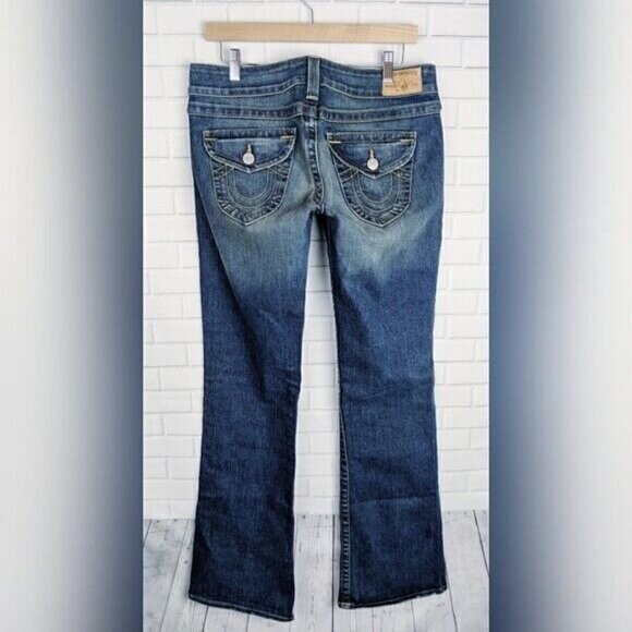 True Religion Jeans Womens 31 Blue Bootcut Boho Hippie Casual Casual prairie - Picture 3 of 6